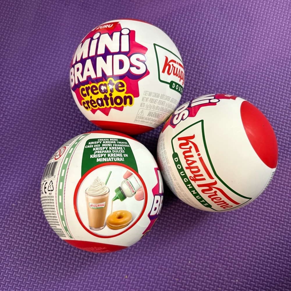 3x Mini Brands Create Krispy Kreme Collectible Balls